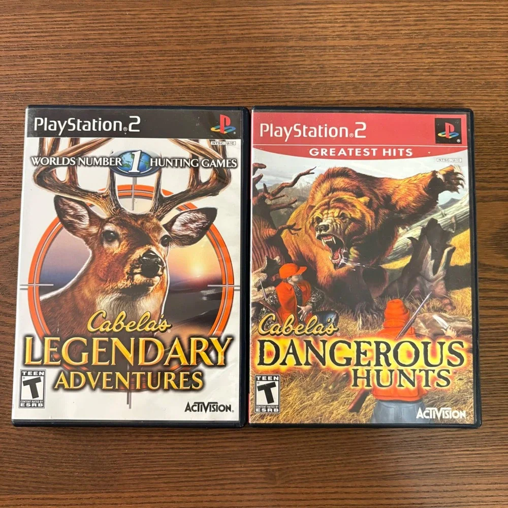 Cabela's Hunting Games PlayStation 2 PS2‎ Bundle N/A Multicolor Good 2-Game Lot